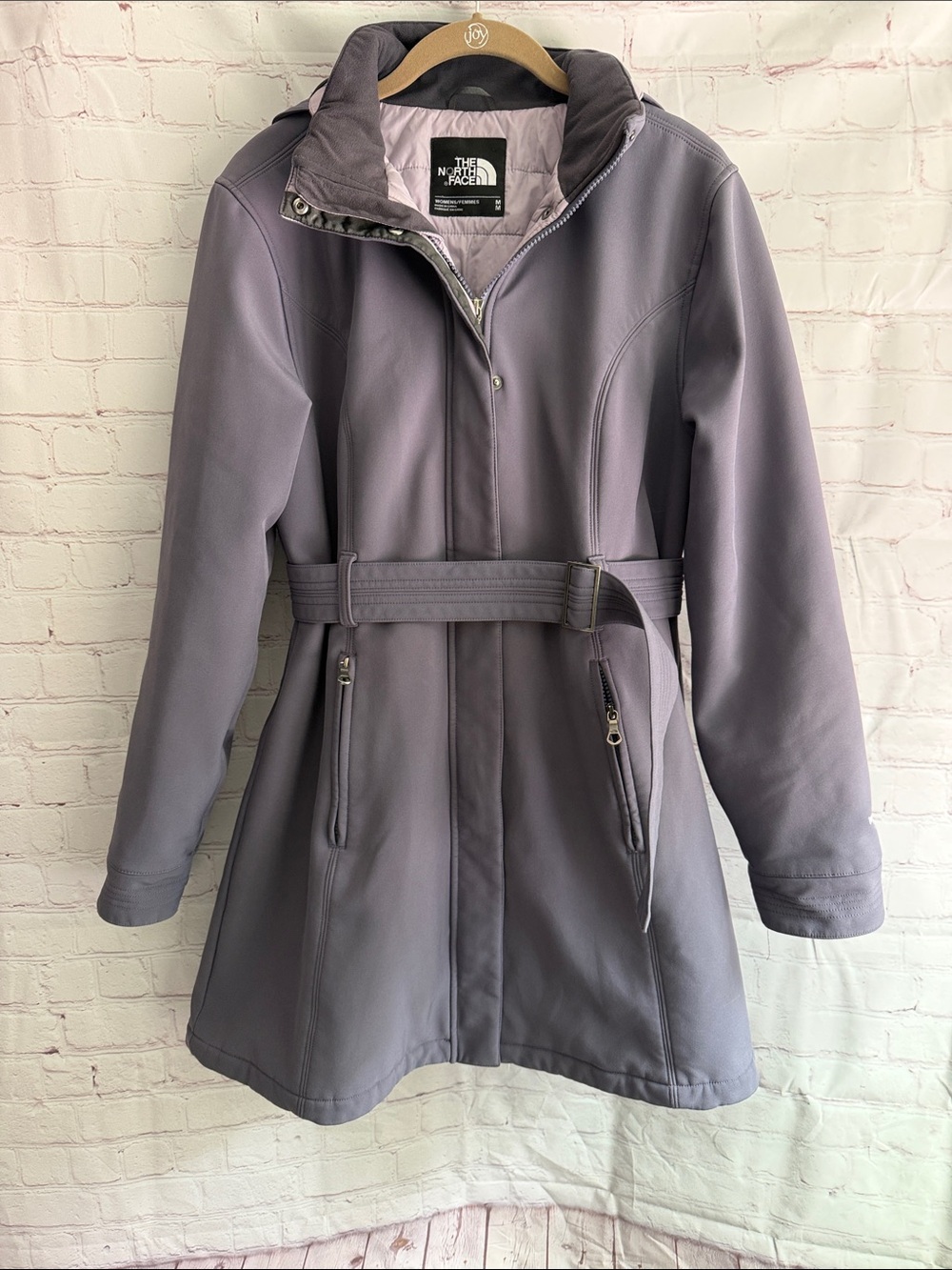 The North Face Women's Lavender Belted Trench Coat Size Medium